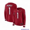 Exclusive Arizona Cardinals #1 Kyler Murray Limited Red Therma Long Sleeve NFL Jersey