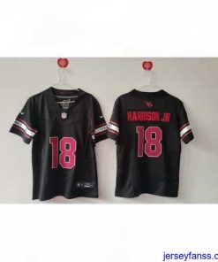 Amazing Arizona Cardinals 18 Marvin Harrison Jr Black 2024 F.U.S.E Stitched Jersey