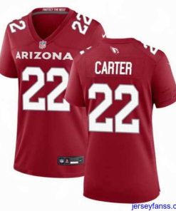 Exclusive Arizona Cardinals 22 Michael Carter Red 2023 Stitched Jersey