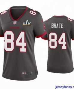 Gorgeous Cameron Brate Buccaneers Pewter Super Bowl Lv Game Jersey