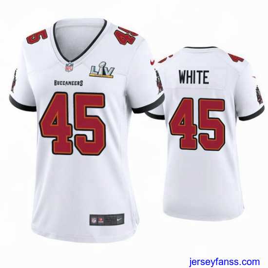 Gorgeous Devin White Buccaneers White Super Bowl Lv Game Jersey