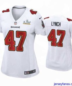 Stylish John Lynch Buccaneers White Super Bowl Lv Game Fashion Jersey