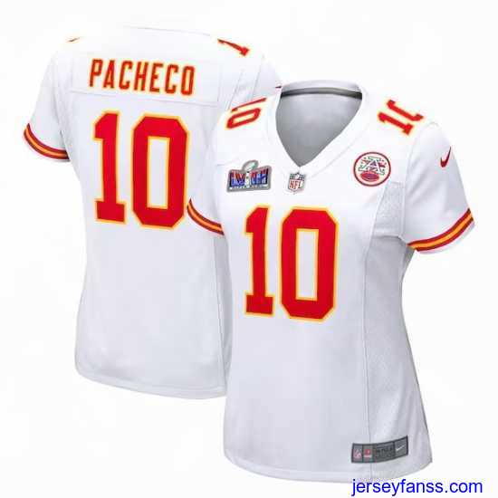 Exclusive Kansas City Chiefs 10 Isiah Pacheco White 2023 F.U.S.E Vapor Untouchable Limited Stitched 2024 Super Bowl LVIII Jersey