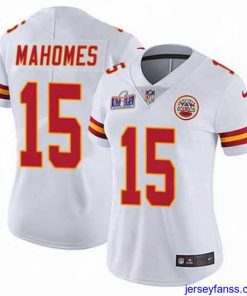 Gorgeous Kansas City Chiefs 15 Patrick Mahomes White Vapor Untouchable Limited Stitched Football 2024 Super Bowl LVIII Jersey