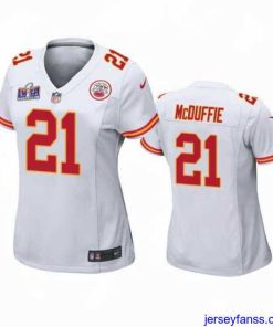 Amazing Kansas City Chiefs 21 Trent McDuffie White Vapor Untouchable Limited Stitched Football 2024 Super Bowl LVIII Jersey