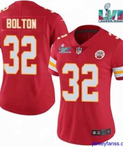 Fantastic Kansas City Chiefs 32 Nick Bolton Red Super Bowl LVII Patch Vapor Stitched Jersey
