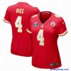 Amazing Kansas City Chiefs 4 Rashee Rice Red 2023 F.U.S.E  Vapor Untouchable Limited Stitched 2024 Super Bowl LVIII Jersey