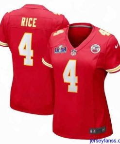 Amazing Kansas City Chiefs 4 Rashee Rice Red 2023 F.U.S.E  Vapor Untouchable Limited Stitched 2024 Super Bowl LVIII Jersey