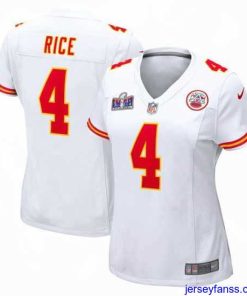 Fantastic Kansas City Chiefs 4 Rashee Rice White 2023 F.U.S.E  Vapor Untouchable Limited Stitched 2024 Super Bowl LVIII Jersey