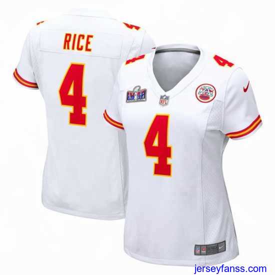Fantastic Kansas City Chiefs 4 Rashee Rice White 2023 F.U.S.E Vapor Untouchable Limited Stitched 2024 Super Bowl LVIII Jersey