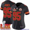 Stylish Kansas City Chiefs Chris Jones #95 Black 2024 2025 Super Bowl LIX F.U.S.E Stitched Jersey