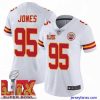 Outstanding Kansas City Chiefs Chris Jones #95 White 2024 2025 Super Bowl LIX F.U.S.E Stitched Jersey