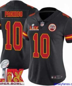 Premium Kansas City Chiefs Isiah Pacheco #10 Black 2024 2025 Super Bowl LIX F.U.S.E Stitched Jersey