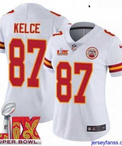 Exclusive Kansas City Chiefs Travis Kelce #87 White 2024 2025 Super Bowl LIX F.U.S.E Stitched Jersey