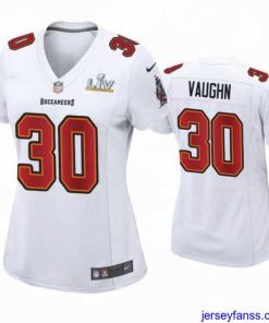 Outstanding Ke'Shawn Vaughn Buccaneers White Super Bowl Lv Game Fashion Jersey
