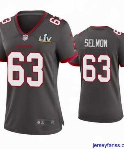 Stylish Lee Roy Selmon Buccaneers Pewter Super Bowl Lv Game Jersey