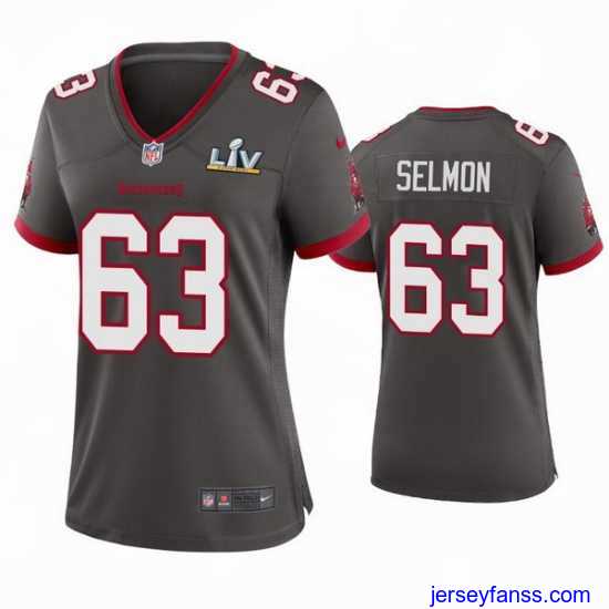 Stylish Lee Roy Selmon Buccaneers Pewter Super Bowl Lv Game Jersey