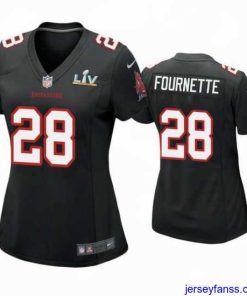 Outstanding Leonard Fournette Buccaneers Black Super Bowl Lv Game Fashion Jersey