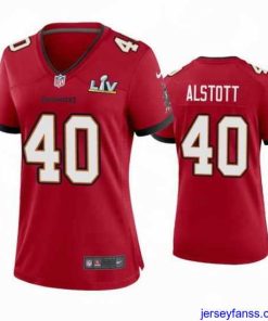 Impressive Mike Alstott Buccaneers Red Super Bowl Lv Game Jersey