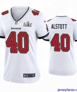 Outstanding Mike Alstott Buccaneers White Super Bowl Lv Game Jersey