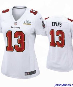 Stylish Mike Evans Buccaneers White Super Bowl Lv Game Fashion Jersey