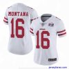 Amazing NFL San Francisco 49ers 16 Joe Montana White Vapor Untouchable Limited Stitched 2024 Super Bowl LVIII Jersey