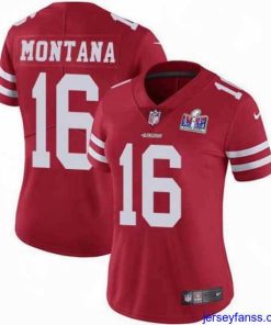 Premium Nike San Francisco 49ers 16 Joe Montana Red NFL Vapor Untouchable Limited 2024 Super Bowl LVIII Jersey
