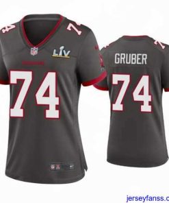 Impressive Paul Gruber Buccaneers Pewter Super Bowl Lv Game Jersey