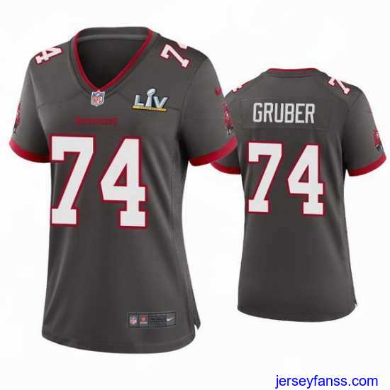 Impressive Paul Gruber Buccaneers Pewter Super Bowl Lv Game Jersey