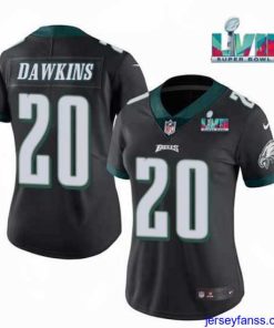 Exclusive Philadelphia Eagles 20 Brian Dawkins Black Super Bowl LVII PatchVapor Untouchable Limited Stitched Football Jersey