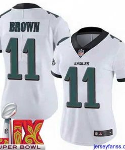 Amazing Philadelphia Eagles A.J. Brown #11 White 2024 2025 Super Bowl LIX F.U.S.E Stitched NFL Jersey