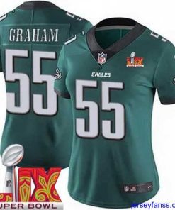 Outstanding Philadelphia Eagles Brandon Graham #55 Green 2024 2025 Super Bowl LIX F.U.S.E Stitched NFL Jersey