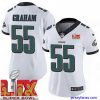 Premium Philadelphia Eagles Brandon Graham #55 White 2024 2025 Super Bowl LIX F.U.S.E Stitched NFL Jersey