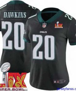 Amazing Philadelphia Eagles Brian Dawkins #20 Black 2024 2025 Super Bowl LIX F.U.S.E Stitched NFL Jersey