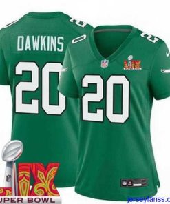 Premium Philadelphia Eagles Brian Dawkins #20 Kelly Green 2024 2025 Super Bowl LIX F.U.S.E Stitched NFL Jersey