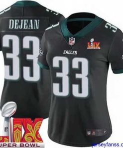 Impressive Philadelphia Eagles Cooper DeJean #33 Black 2024 2025 Super Bowl LIX F.U.S.E Stitched NFL Jersey