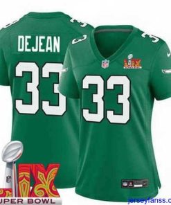 Gorgeous Philadelphia Eagles Cooper DeJean #33 Kelly Green 2024 2025 Super Bowl LIX F.U.S.E Stitched NFL Jersey
