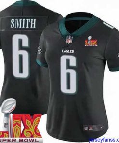 Premium Philadelphia Eagles DeVonta Smith #6 Black 2024 2025 Super Bowl LIX F.U.S.E Stitched NFL Jersey