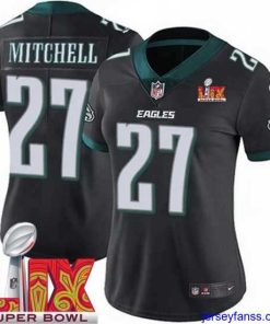 Amazing Philadelphia Eagles Quinyon Mitchell #27 Black 2024 2025 Super Bowl LIX F.U.S.E Stitched NFL Jersey