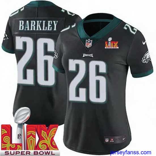 Fantastic Philadelphia Eagles Saquon Barkley #26 Black 2024 2025 Super Bowl LIX F.U.S.E Stitched NFL Jersey
