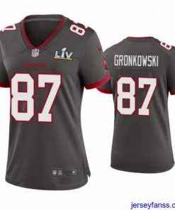 Outstanding Rob Gronkowski Buccaneers Pewter Super Bowl Lv Game Jersey