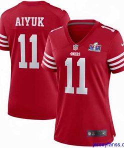 Outstanding San Francisco 49ers 11 Brandon Aiyuk Red 2023 F.U.S.E  Vapor Limited Stitched Football 2024 Super Bowl LVIII Jersey