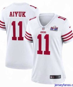 Fantastic San Francisco 49ers 11 Brandon Aiyuk White 2023 F.U.S.E  Vapor Limited Stitched Football 2024 Super Bowl LVIII Jersey