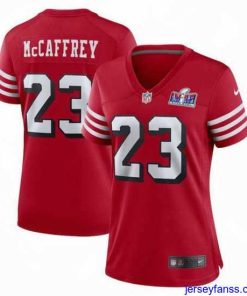 Premium San Francisco 49ers 23 Christian McCaffrey New Red 2023 F.U.S.E  Vapor Untouchable Limited Stitched Football 2024 Super Bowl LVIII Jersey