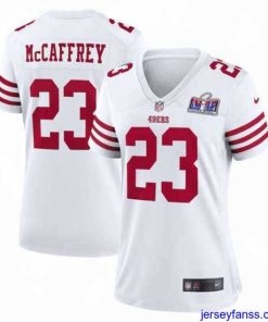 Gorgeous San Francisco 49ers 23 Christian McCaffrey White 2023 F.U.S.E  Vapor Untouchable Limited Stitched Football 2024 Super Bowl LVIII Jersey