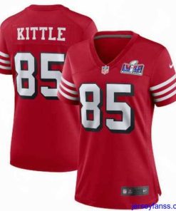 Premium San Francisco 49ers 85 George Kittle New Red 2023 F.U.S.E  Vapor Untouchable Limited Stitched Football 2024 Super Bowl LVIII Jersey