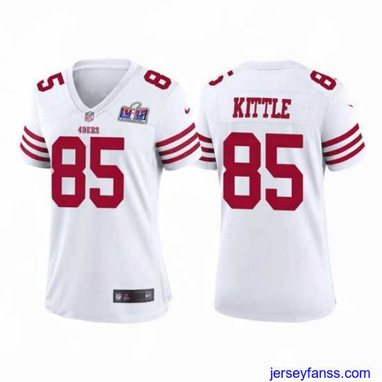 Amazing San Francisco 49ers 85 George Kittle White 2023 F.U.S.E Vapor Untouchable Limited Stitched Football 2024 Super Bowl LVIII Jersey