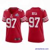 Stylish San Francisco 49ers 97 Nick Bosa Red 2023 F.U.S.E  Vapor Untouchable Limited Stitched Football 2024 Super Bowl LVIII Jersey