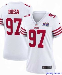 Fantastic San Francisco 49ers 97 Nick Bosa White 2023 F.U.S.E  Vapor Untouchable Limited Stitched Football 2024 Super Bowl LVIII Jersey