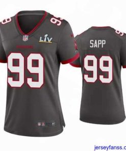 Outstanding Warren Sapp Buccaneers Pewter Super Bowl Lv Game Jersey